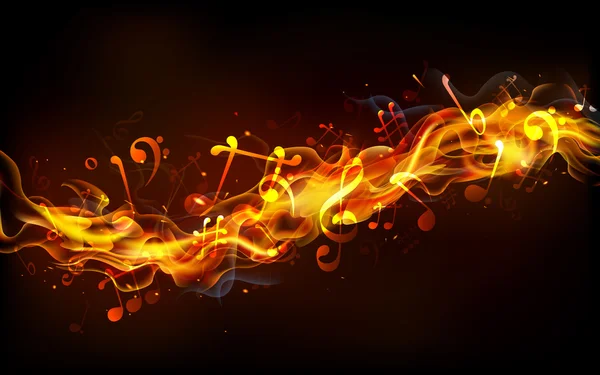 Fiery Music — Stock Vector