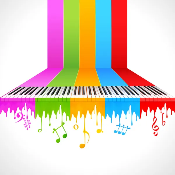 Piano coloré — Image vectorielle