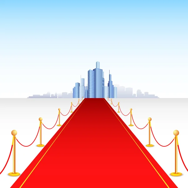 Red Carpet Building — Stock Vector