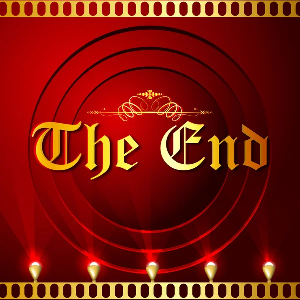 The End Screen with Film Strip — Stock Vector