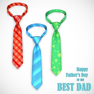 Tie in Father's Day Card clipart