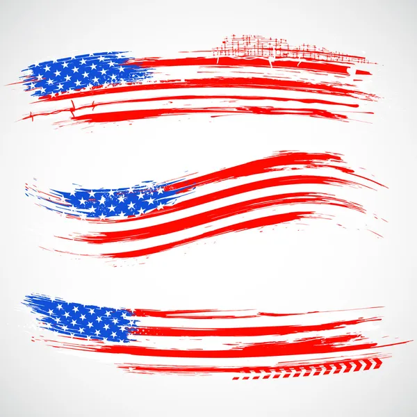 Grungy American Flag Banner — Stock Vector