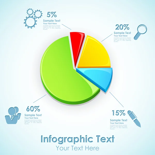 Infographic Pie Chart — Stock Vector