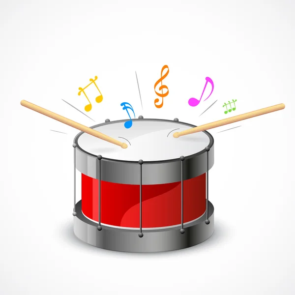 Musical Drum — Stock Vector