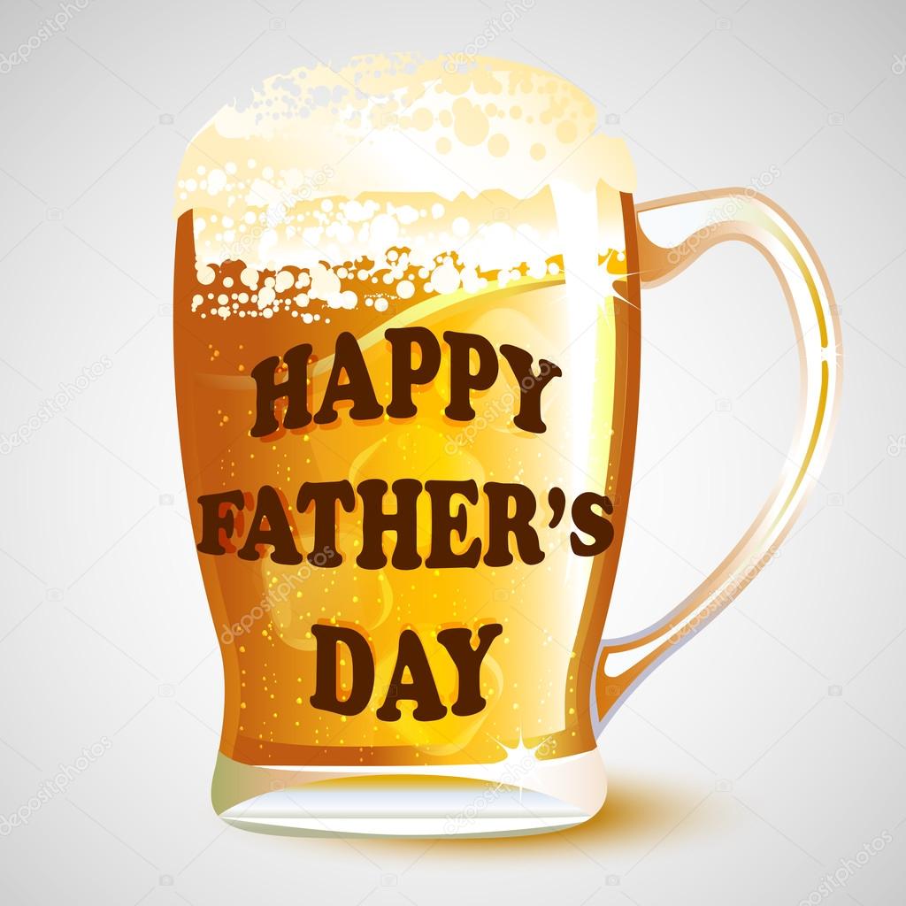 Happy Father's Day message on Beer Mug — Stock Vector ...