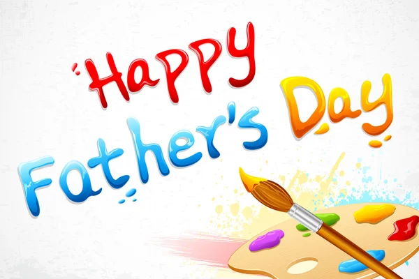 Happy Father 's Day written with paint brush — стоковый вектор