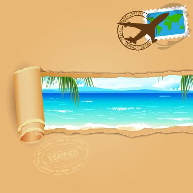 Travel Background for Sea Beach clipart