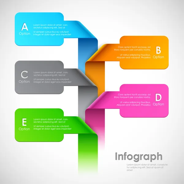 Infográficos banner opções — Vetor de Stock