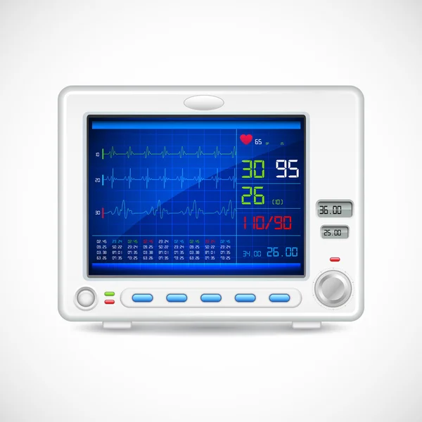 Ecg-Maschine — Stockvektor