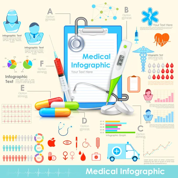 Infografía médica — Vector de stock