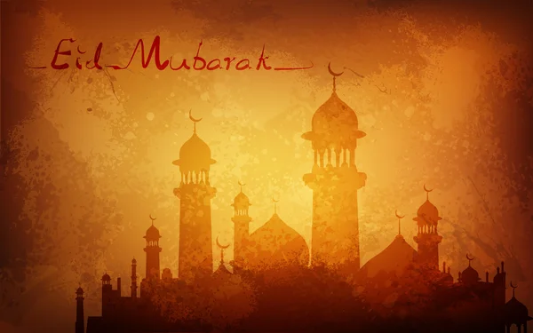 Grungy eid mubarak hintergrund — Stockvektor
