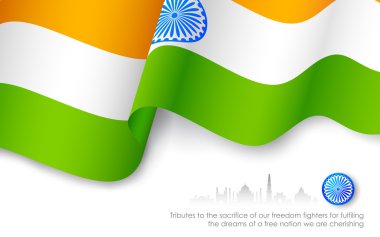 Indian Tricolor Flag clipart