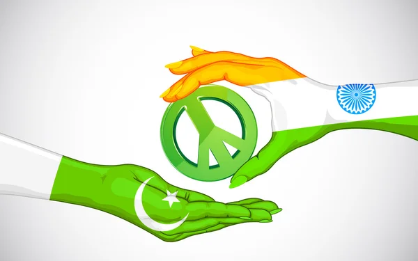 Paz entre India y Pakistán — Vector de stock