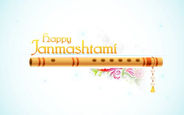 快乐 janmasthami — 图库矢量图片