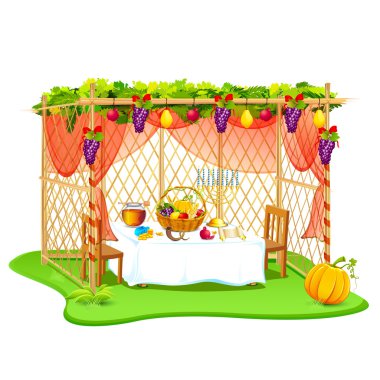 sukkot kutlamak için sukkah