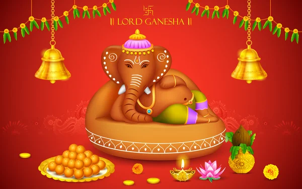 Lord Ganesha — Stok Vektör
