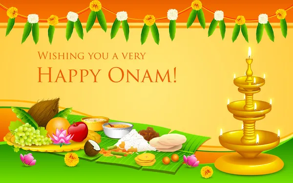 Onam Feast — Stock Vector