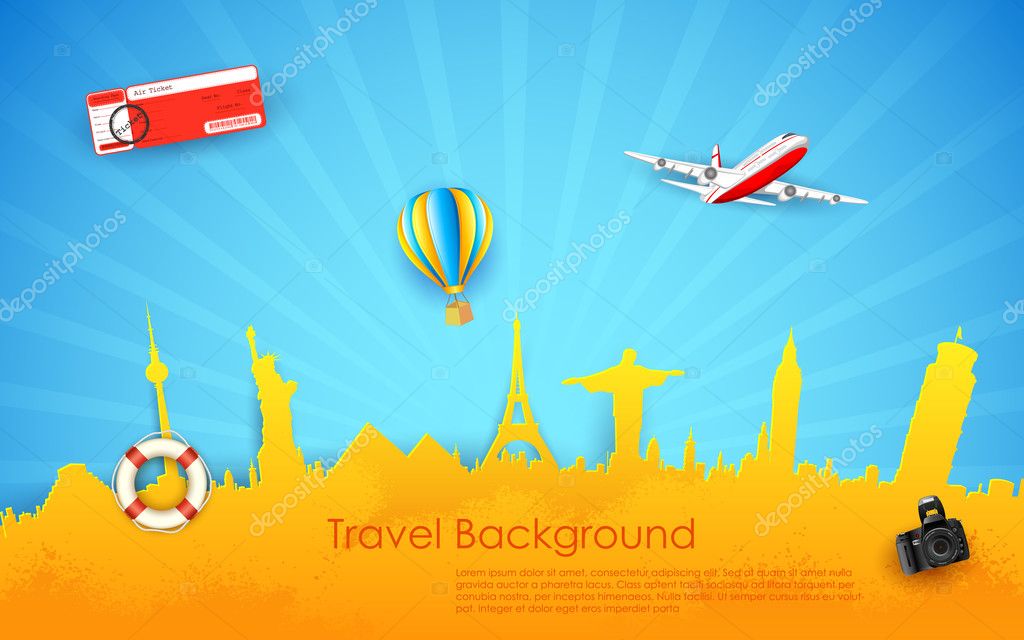 Tour and Travel Stock Vector Image by ©vectomart #31076159