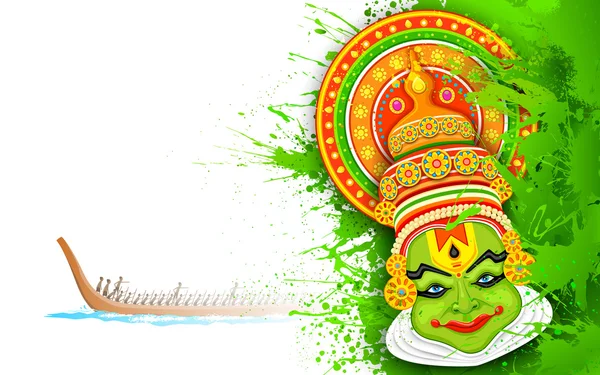 Cara colorida de Kathakali — Archivo Imágenes Vectoriales
