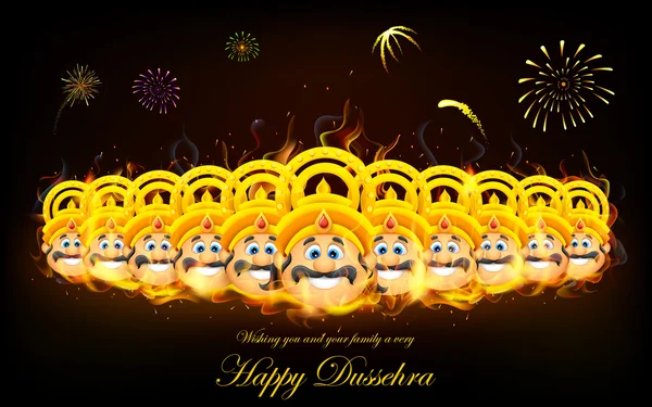 Raavan dahan voor dusshera — Stockvector