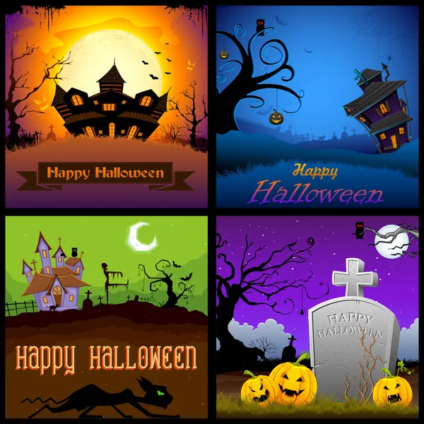 Feliz cartel de Halloween — Vector de stock