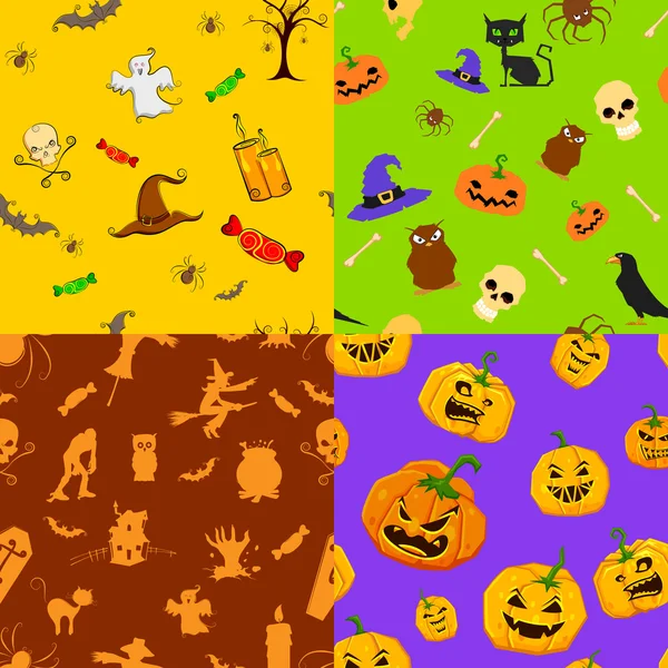 Modèle sans couture Halloween — Image vectorielle