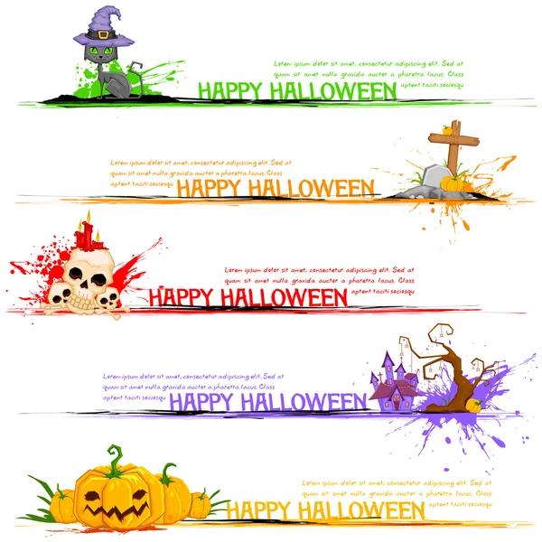 Felice intestazione di Halloween — Vettoriale Stock