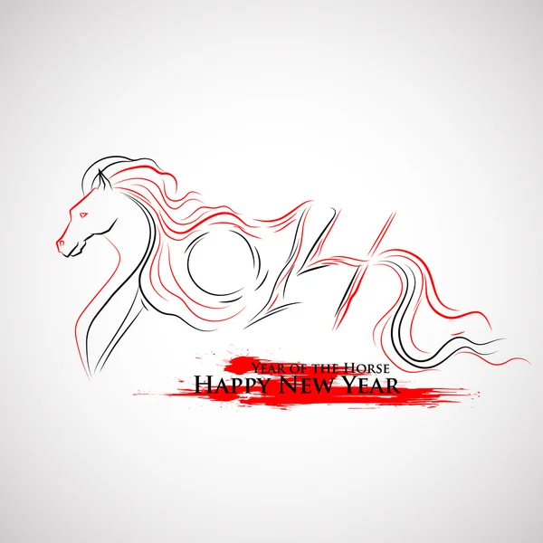 Année du cheval — Image vectorielle