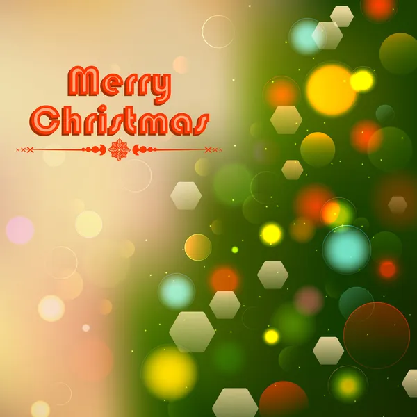 Fondo de Navidad con efecto bokeh — Vector de stock