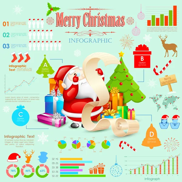Χριστούγεννα infographic — Διανυσματικό Αρχείο