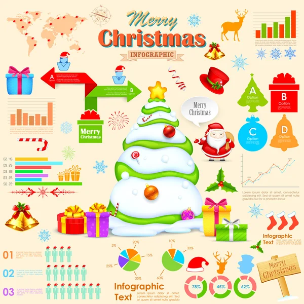 Kerstmis infographic — Stockvector