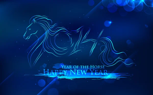 Horse New Year 2014 — Stock Vector