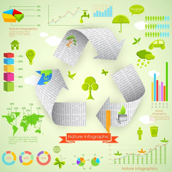 Infográfico ambiental — Vetor de Stock
