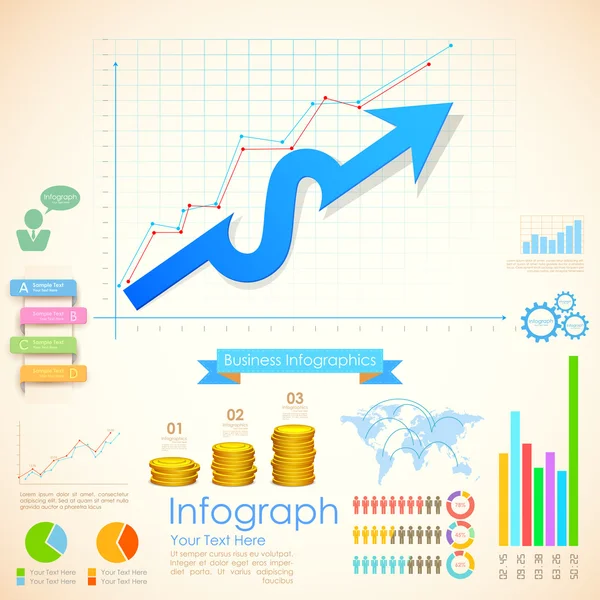 Biznesu infografiki wykresu — Wektor stockowy