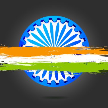 Ashok çakra ile eski Hindistan üç renkli