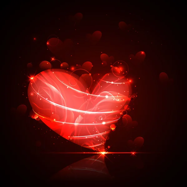 Λαμπερό Αγίου Βαλεντίνου καρδιά — Διανυσματικό Αρχείο