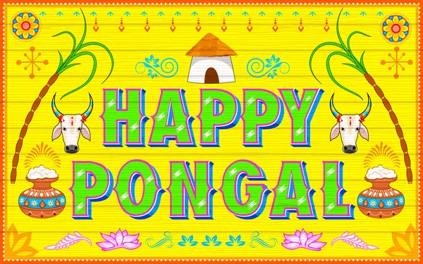 Happy Pongal — Stockový vektor