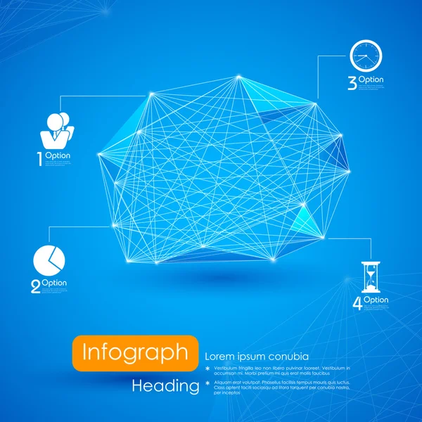 Réseautage Infographie Contexte — Image vectorielle