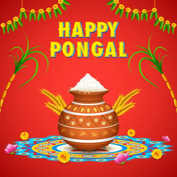 Happy Pongal — Stockový vektor