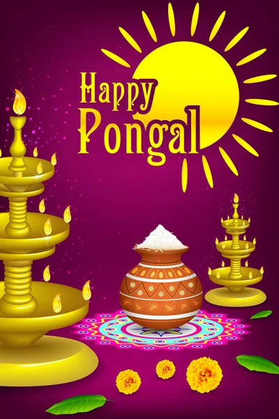 Feliz Pongal. — Archivo Imágenes Vectoriales