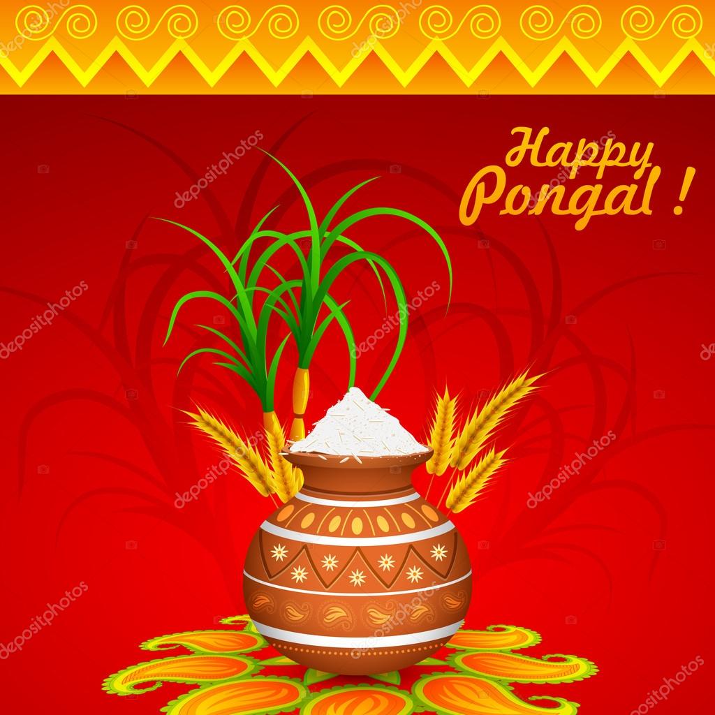 Happy Pongal Stock Vector Image by ©vectomart #37872427 Happy Pongal Stock Vector Image by ©vectomart #37872427