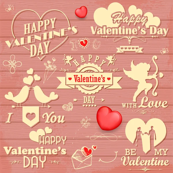Étiquette Love pour la décoration de la Saint Valentin — Image vectorielle