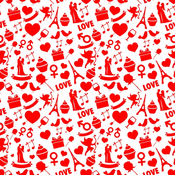 Seamless love pattern — Stock Vector