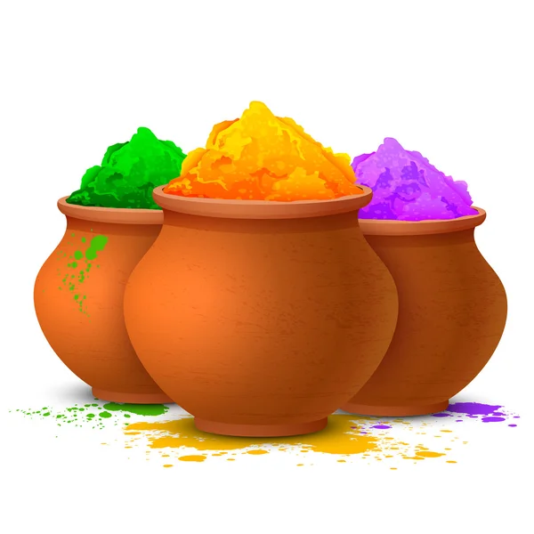 Colorido Happy Holi — Vetor de Stock