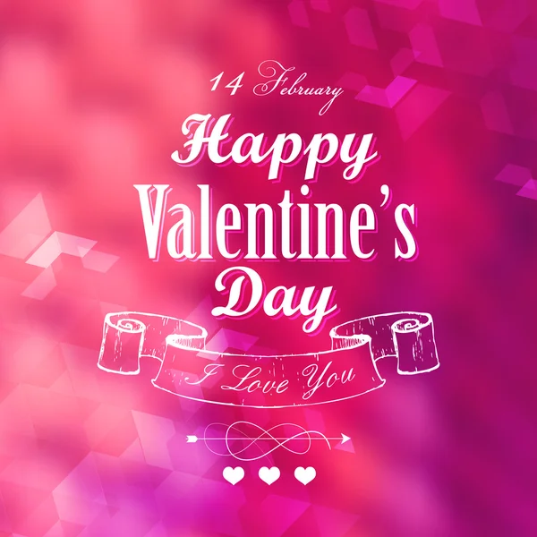 Happy Valentines Tipografia de fundo — Vetor de Stock