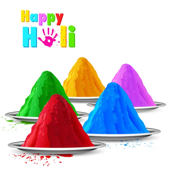 Colorful Happy Holi — Stock Vector