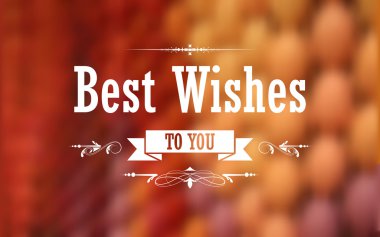 Best Wishes Typography Background clipart