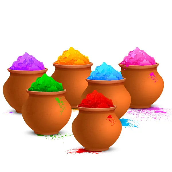 Kolorowe zadowoleni holi — Wektor stockowy