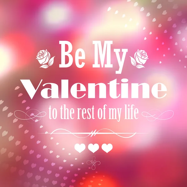 Happy Valentines Typography Background — Stock Vector