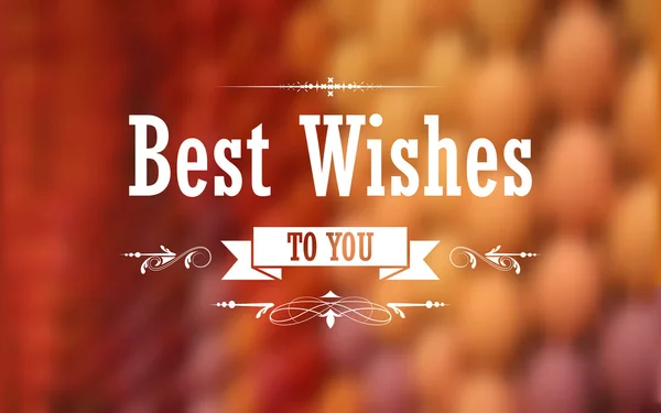 Best Wishes Typography Background — Stock Vector